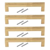 Agatige 4 Sets Gold Cabinet Handles, Stainless Steel Drawer Handles Square Tube Cabinet Hardware Pulls for Kitchen Furniture Door Wardrobe (12 * 12 * 96)