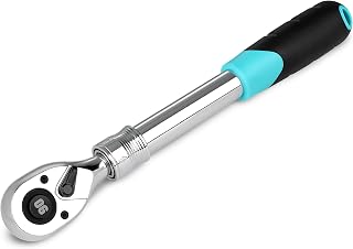 DURATECH 1/2-Inch Extendable Ratchet, 90-Tooth Quick-release Ratchet Wrench