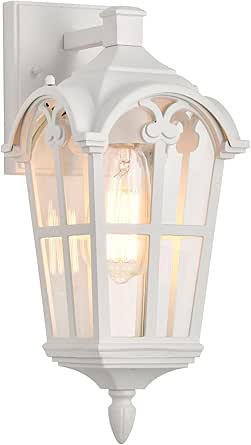 White Outdoor Light Fixtures Wall Mount 1 Pack Waterproof Porch ...