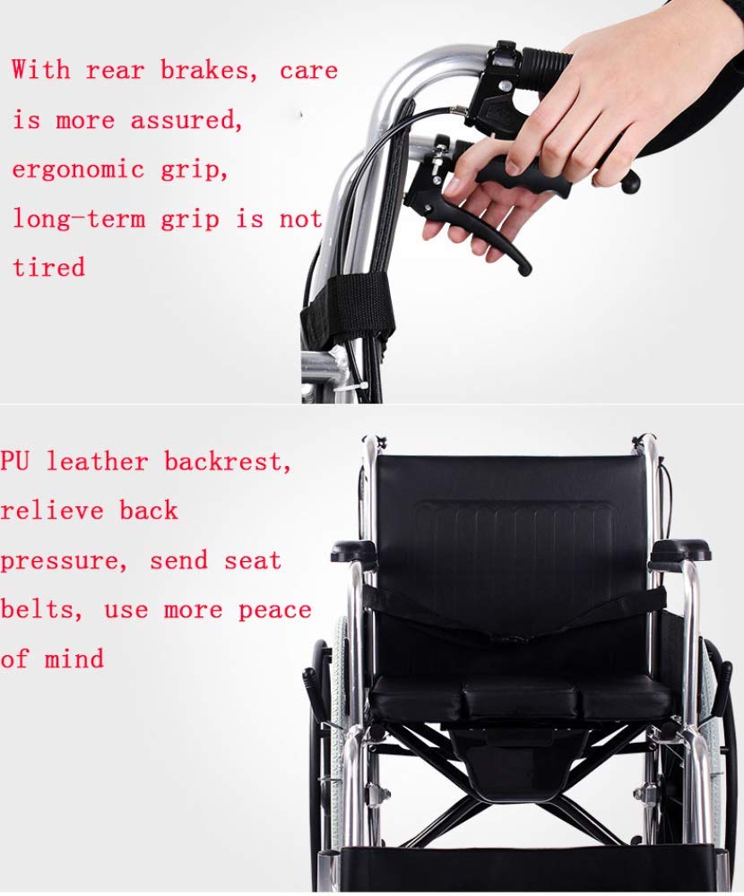 Sedia a rotelle,Ausili per la deambulazione per scooter per disabili per anziani multifunzione manuali pieghevoli