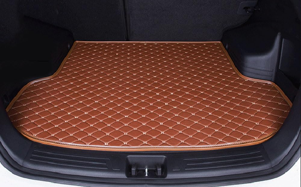 Tapis de Coffre en Cuir Haut de Gamme Mitsubishi Outlander 2019-2023 Style Marron Élégant