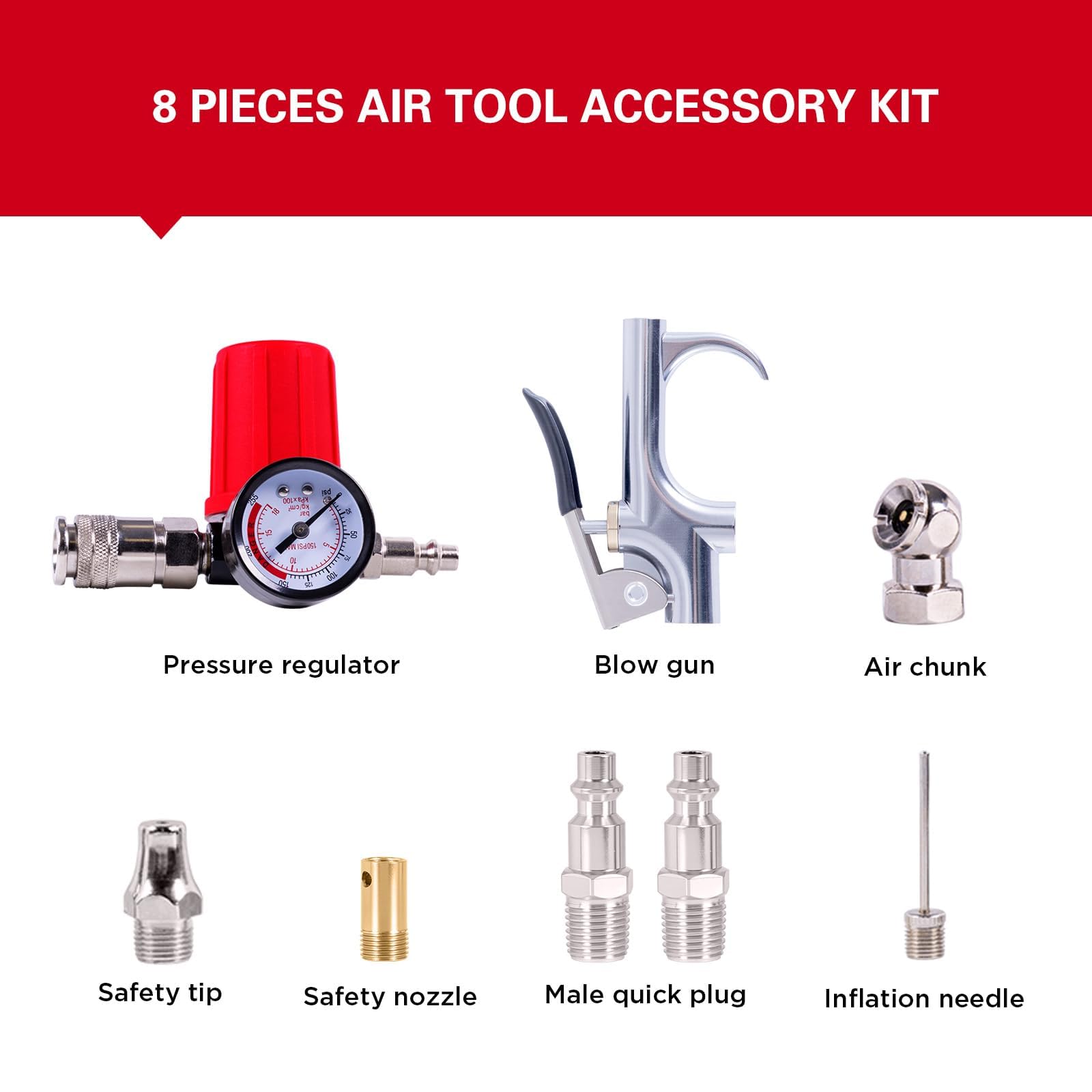 CRAFTSMAN Air Compressor - 8 PC Kit, Tire Inflator -2