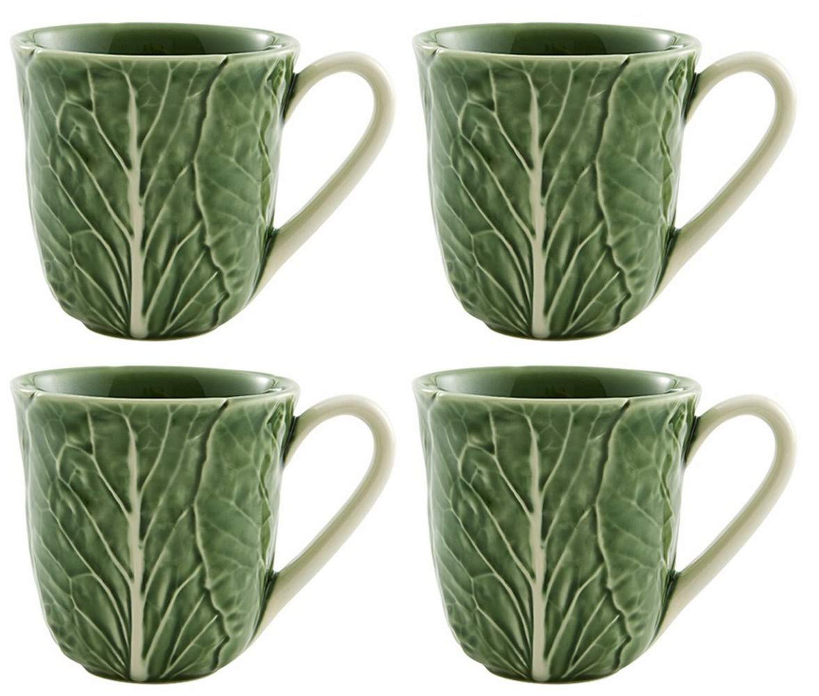 Amazon.com: Bordallo Pinheiro Cabbage Mug Green, Set of 4., : Home