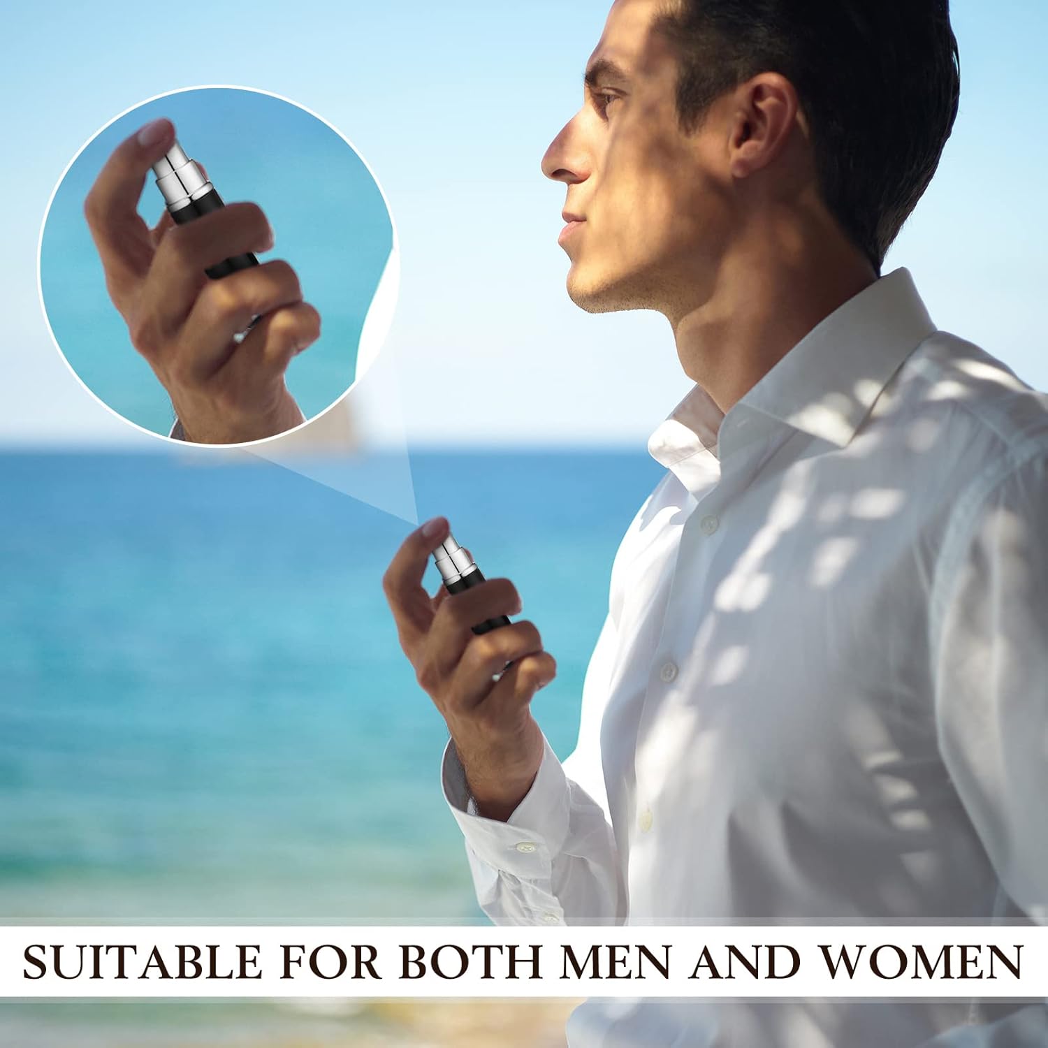 Gerrii 50 Pcs Travel Mini Perfume Refillable Portable Perfume Spray Bottle Perfume Pocket Perfume Dispenser with 20 Pcs Pump Accessories Essentials Spray Containers Scent Pump Case, 5ml (Multicolor)