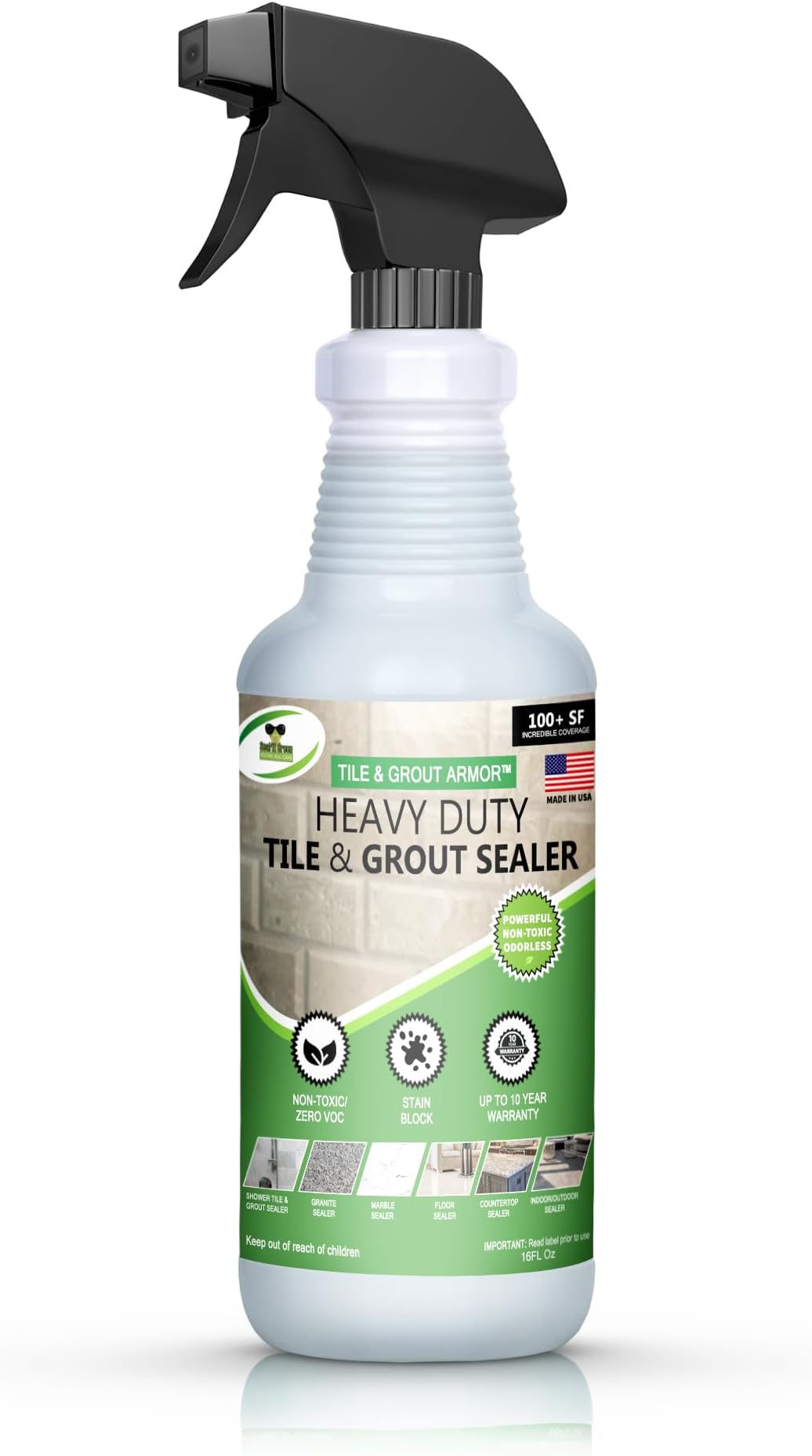 Xtreme Grout and Granite Sealer-Eco Friendly Deep Penetrating Protectant-No More Mold, Mildew Or Food Stains, for Those Who Like Clean Surfaces But Hate to Clean Them. Protects for Yrs.