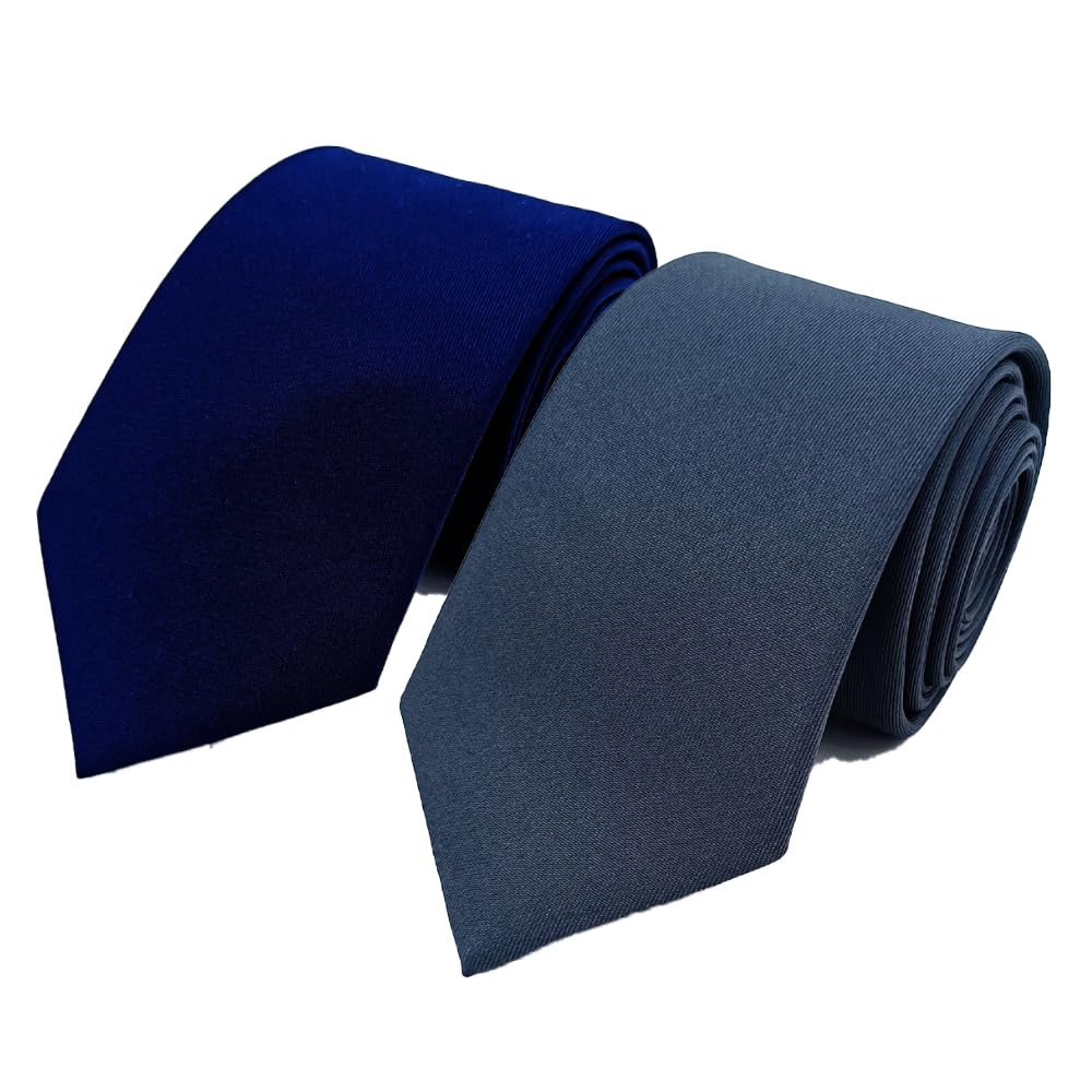 utf Men's Solid Tie Combo Pack of 2 | Formal Neckties for Men | Microfiber Neck Tie Set for Office, Business-picture-21