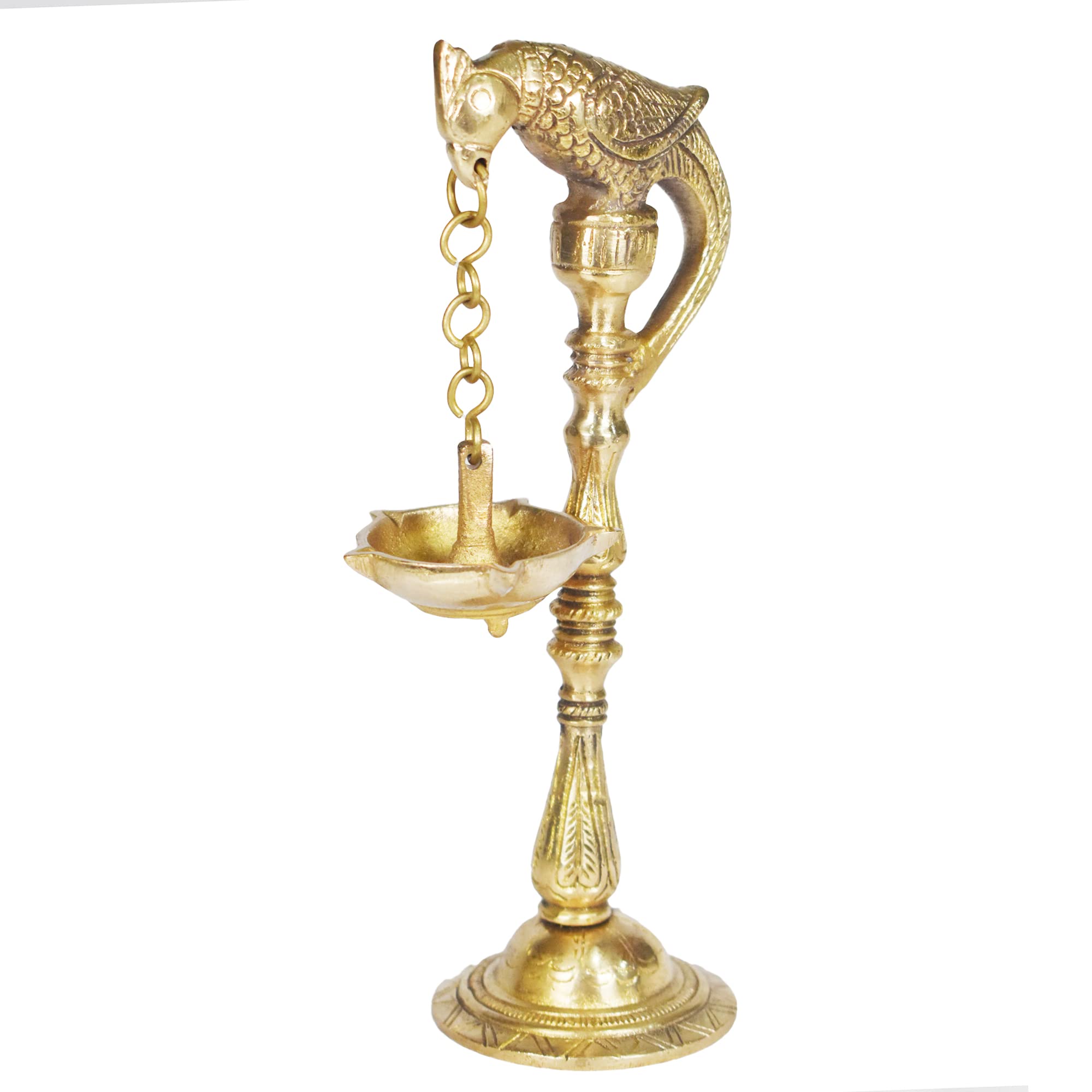 The Flying Tree Brass Parrot Design Standing Showpiece | Made by The Skilled and Talented Craftsmen of India | Fine Finishing & Multipurpose Decorative Embellishment for All Modern Homes