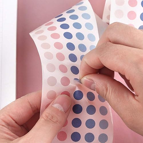 Miniatura 9 de YUBBAEX Morandi - Calcomanías redondas de cinta washi de 516 pulgadas, 1250 puntos para planificador de diario de vias, álbumes de recortes, 2 38
