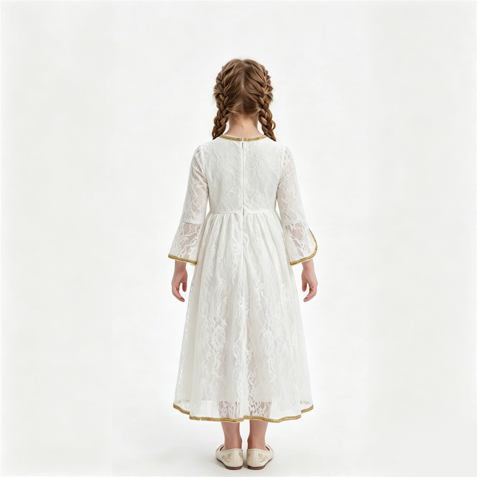 Genérico Disfraz Vestido NiñA,Vestido Blanco De Baile Para NiñAs Disfraz Griego De Halloween Para NiñOs Vestido Tutú