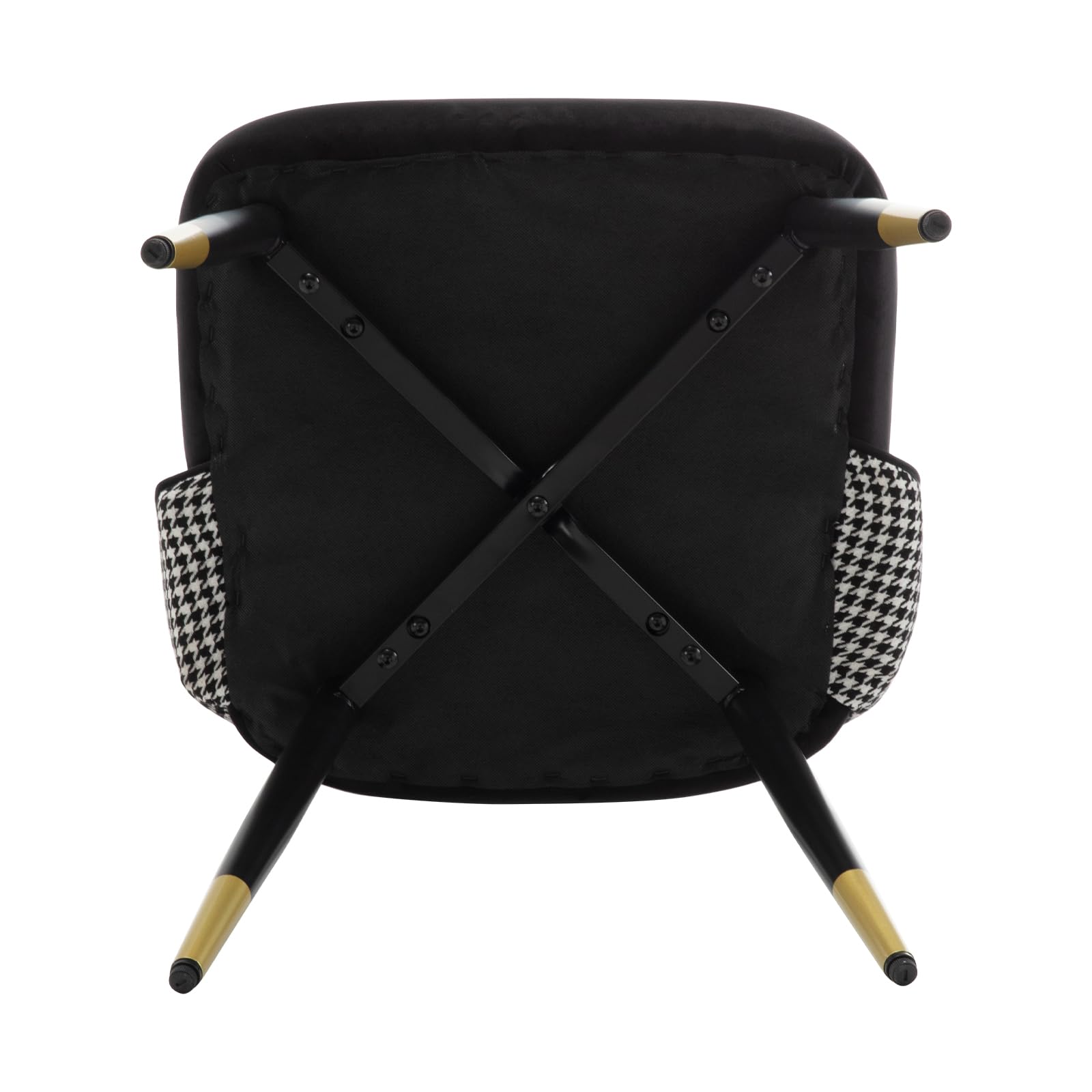 chairus Lot 4 Chaises Salle à Manger Velours Chaise Bureau Moderne, Noir | Chaise en Velours Chaise de Cuisine Moderne sans Accoudoirs Dossier Confortable Pieds Métal pour Chambre Dîner Salon