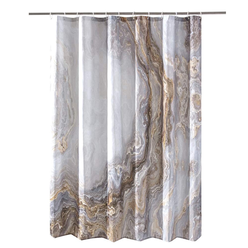 COSEVIER Shower Curtain Marble Texture for Bathroom, Polyester Fabric Waterproof Bathroom Decor,72x72 Inches,Stardard Size