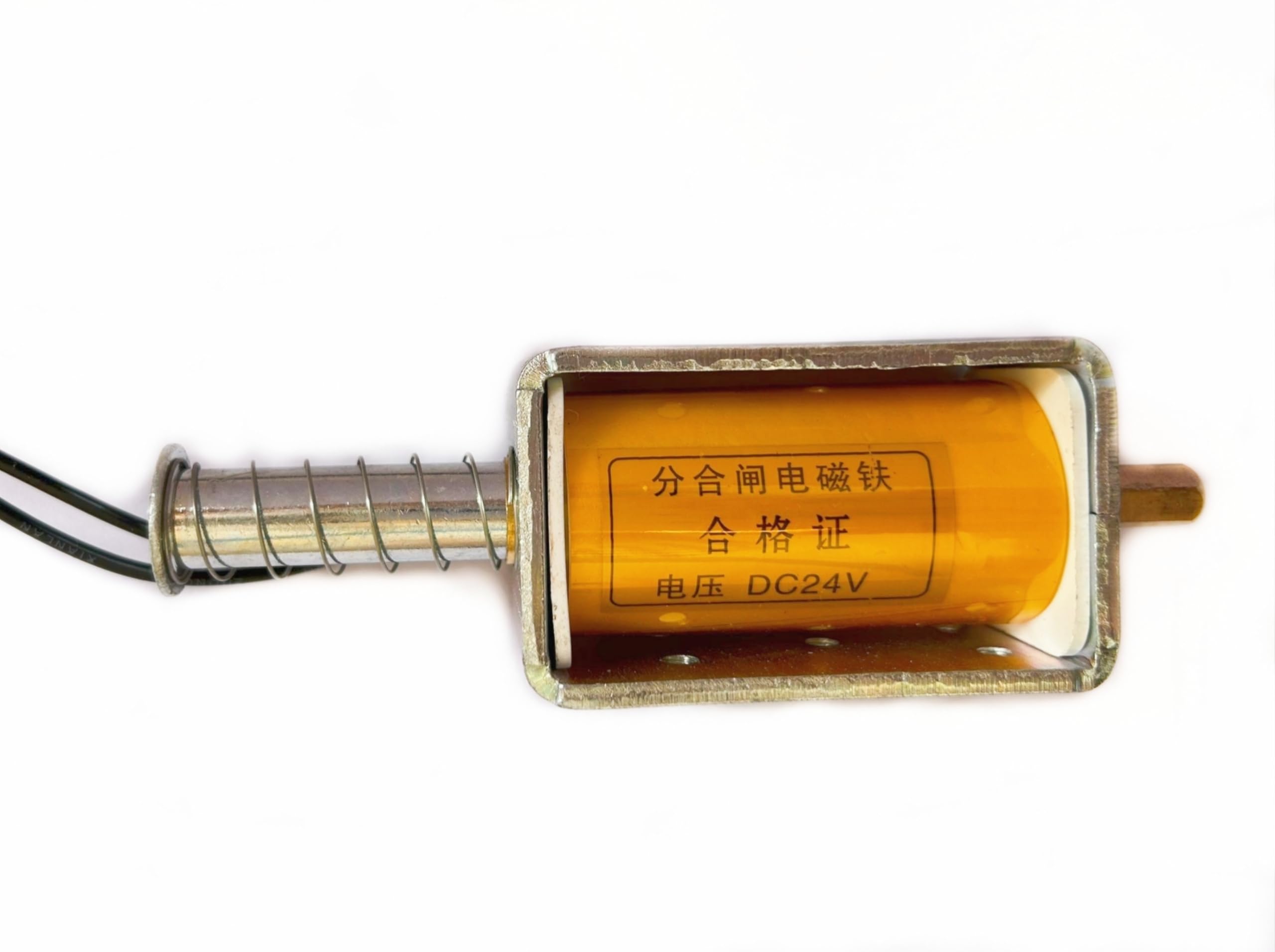 Solenoid Actuator DC 24V Push Pull Solenoid Electromagnet 35mm Stroke Linear Solenoid Electric Magnet for Automobiles, DIY (DC 24V)