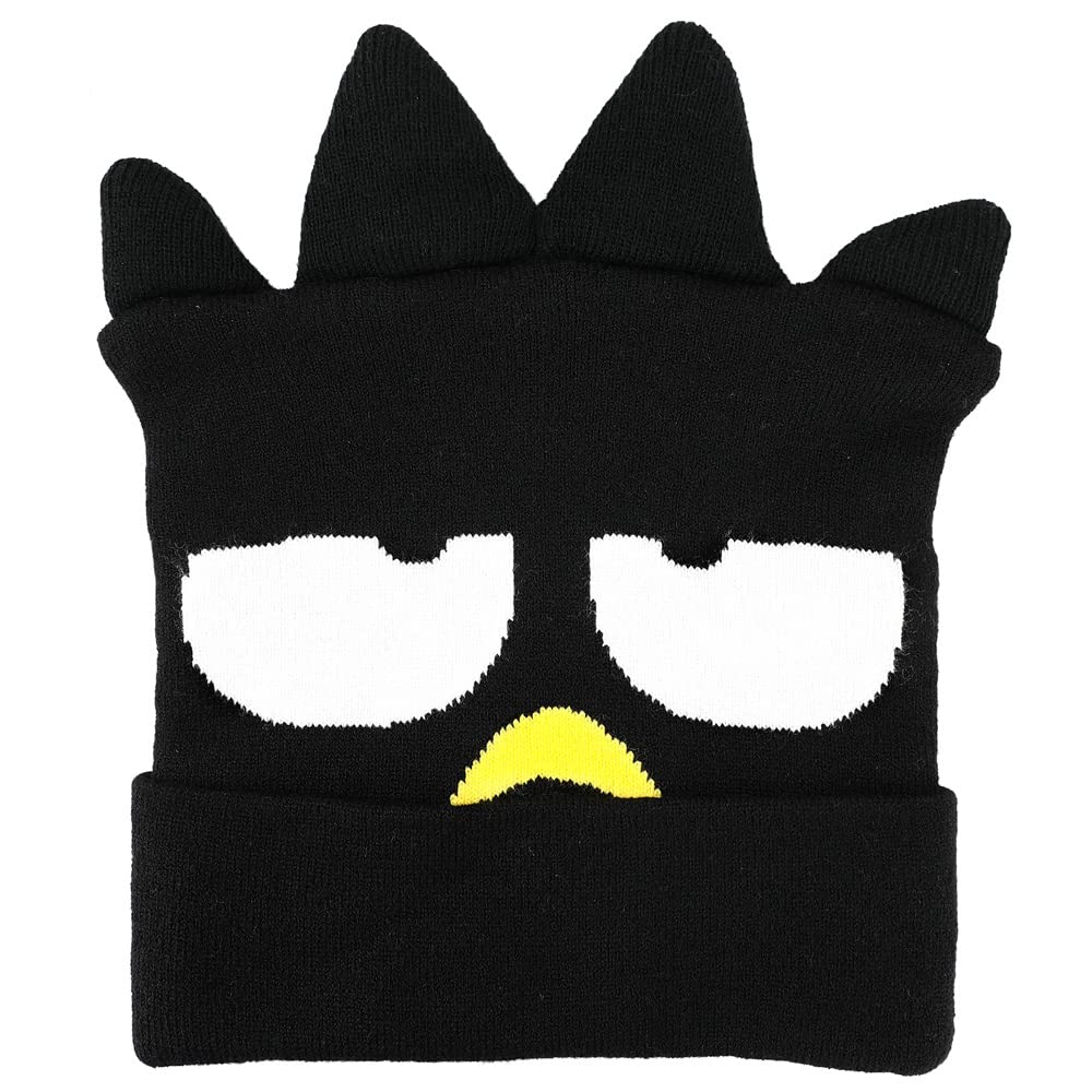 Bioworld Badtz-Maru Big Face Magic Acrylic Knit Beanie Black
