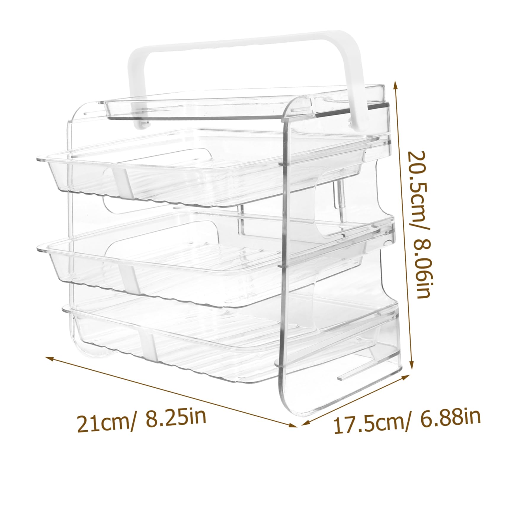 OUNONA Vegetable Storage Counter Storage Organizing Trays Layered Food Plate Shelf