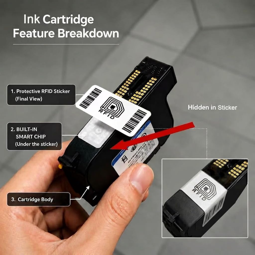 Automatyczna maszyna do kodu atramentowego, termiczna drukarka atramentowa 260E z 7-calowym ekranem dotykowym do daty/partii/QRCode/kodu kreskowego/logo itp. (1 dysza / 25,4 mm)