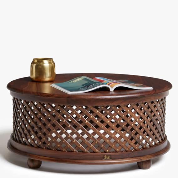 JAE Furniture Coffee Table for Living Room Tea Poyee Table Round