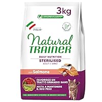 Trainer Natural Sterilised Adult con Salmone e Fibra di Pisello 3 Kg