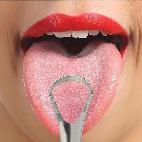 Miniatura 2 de Cepillos limpiadores de lengua, raspador de lengua, raspadores de lengua de acero inoxidable, raspador de lengua portátil que reduce el mal aliento