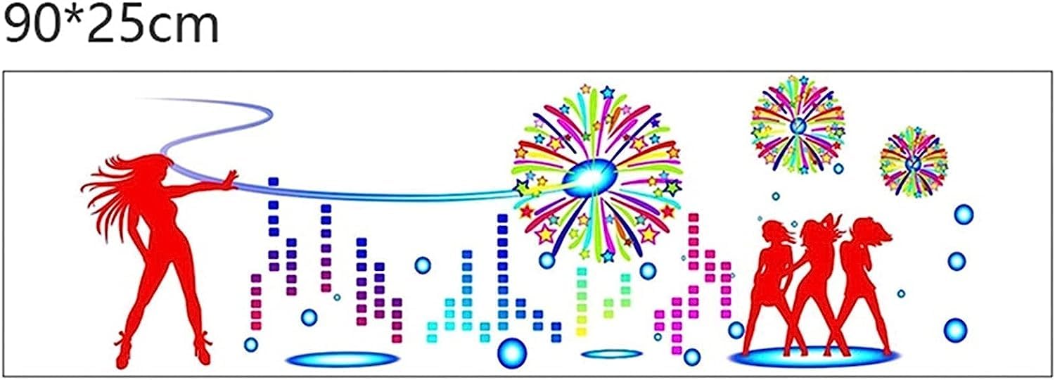 Adesivo per lampade in Vetro per Auto Luci a Ritmo di Musica for Auto Luci Decorative a LED for Auto, luci a Ritmo di Musica, Adesivo Decorativo for Finestra Personalizzato, 90x25 cm