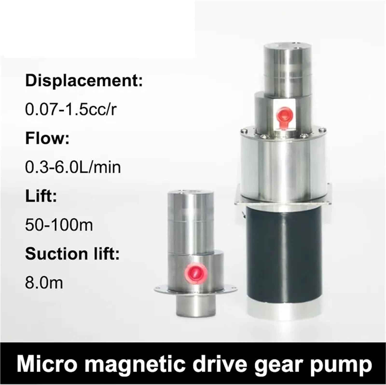 Pompe for acque reflue/effluenti Mini pompa a ingranaggi for olio a trasmissione magnetica in acciaio inossidabile 316L da 24 CC for acqua ad alta pressione, fluido esterno di qualità alimentare