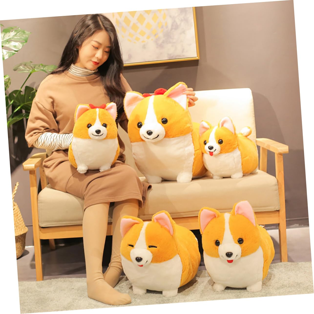 Amazon.co.jp: STOBOK コーキ公仔 コーギーのおもちゃ