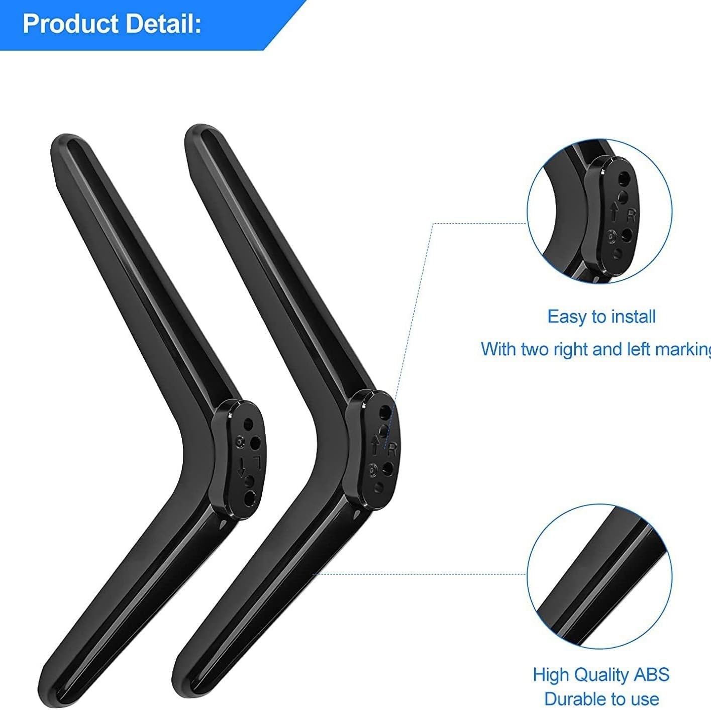 TV Legs for TCL TV Legs Replacement Compatible with 28/32 Inch 40/43 Inch 49/50 Inch 55/65 Inch Roku Smart TV, Replacement Legs for Legs 65S555 55S401 50S546 50S423 43S431 40S325 28S405 with Screws (2
