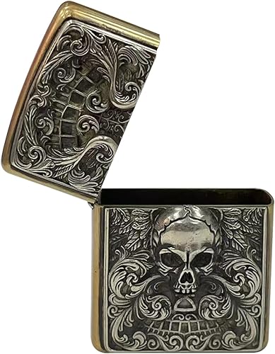 Miniatura 3 de Estuche para encendedor de latón hecho a mano, regalo para hombres, bolsas más ligeras, funda protectora de almacenamiento para padre, novio,