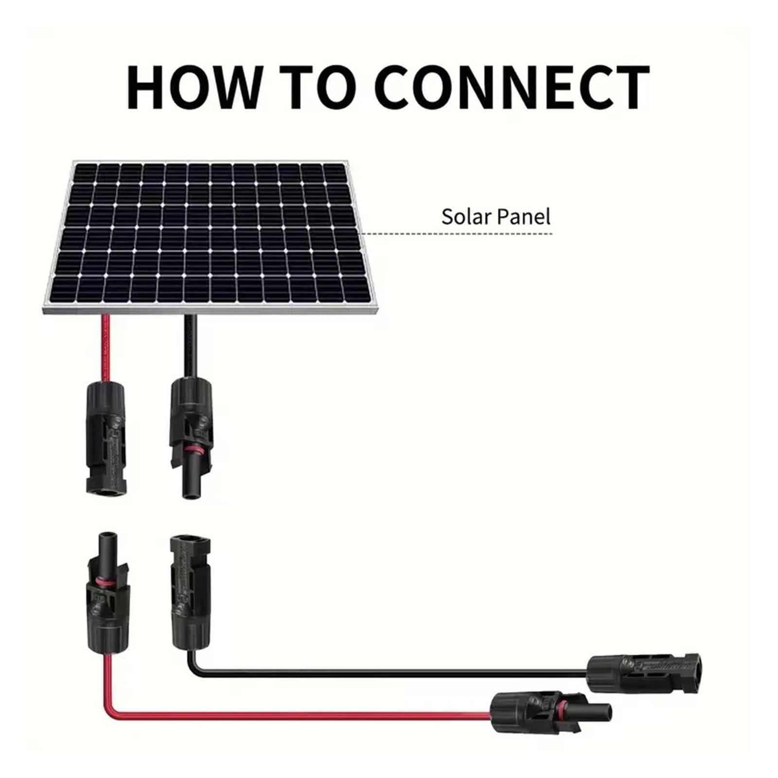 Cable de extensión Solar de Doble Extremo, Rojo y Negro, con Conector de 2 a 10 Metros, 4 mm²/6 mm², for Panel Solar fotovoltaico.(1Pair 6m 263.22 Inch,10 AWG-6mm2)