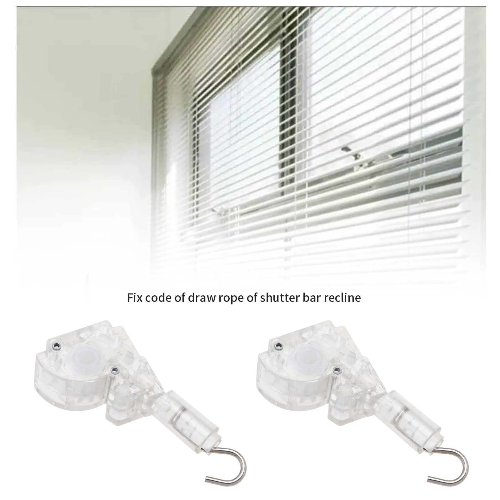 The Lord of the Tools 4Pcs 1" Blinds Wand Tilter Mechanism with D Shaped Gear 5/32" Hook Connection Metal Venetian Blind Tilt Wand Tilter Mechanism Replacement for Mini Blinds - Image 2