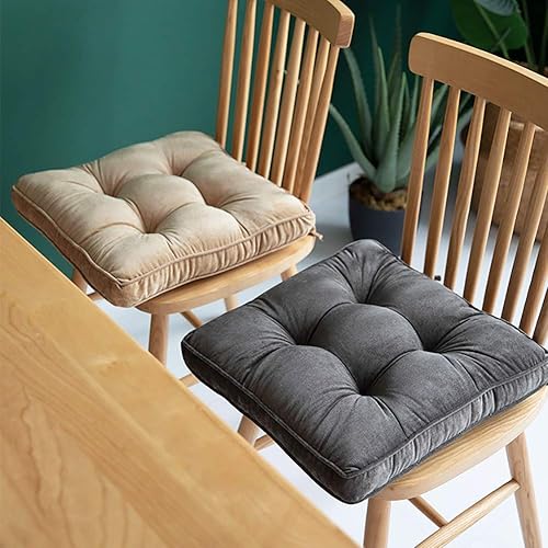 Miniatura 4 de Tiita - Almohada cuadrada para el suelo, cojín de asiento grueso para yoga, meditación, sala de estar, balcón, oficina, exterior, 22 x 22 pulgadas.