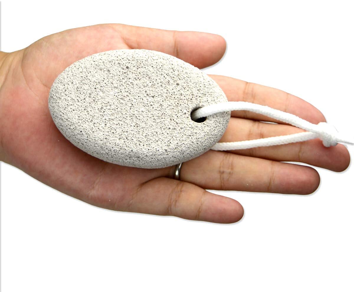 store NAIDEV Natural Pumice Foot Tool Stone Foot Scrubber, 2 Pack, White & Grey, Classic Style