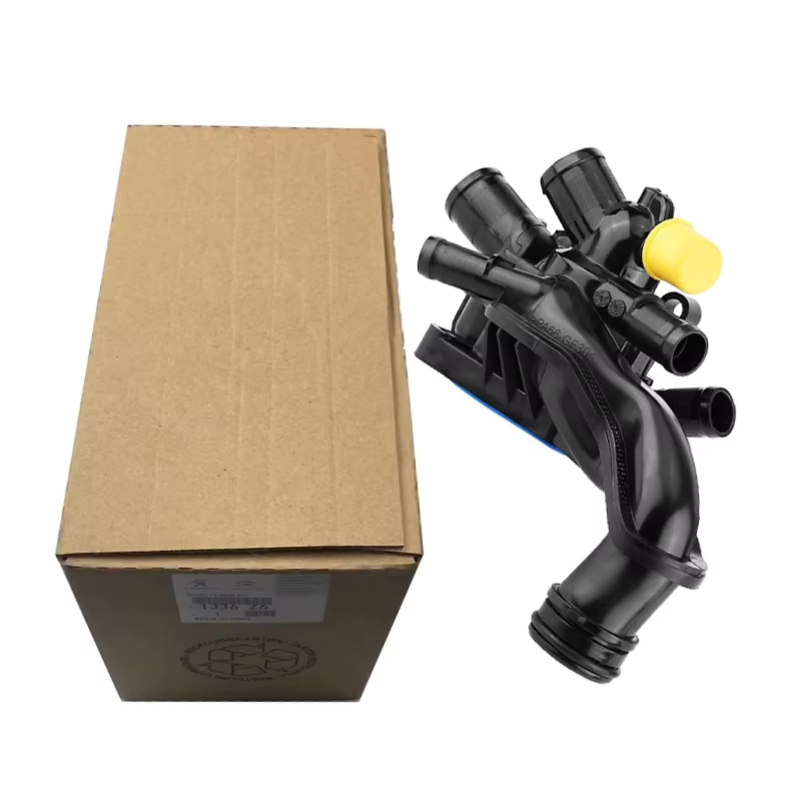 Termostato Motore Flangia Acqua Regolatore Liquido Raffreddamento Con Scatola 11537534521 Compatibile Con Peugeot Per 308 508 2008 3008 1336Z6 1336.Z6 Termostato motore alloggiamento