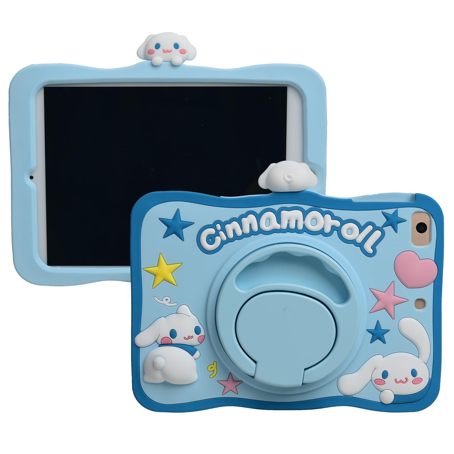 Cartoon Case for iPad mini 6 8.3"，MONEHOYSY Cute Soft Silicone Kickstand [Drop Proof,Shock Proof,Anti Slip] Back Stand Cover Case for Kids Children