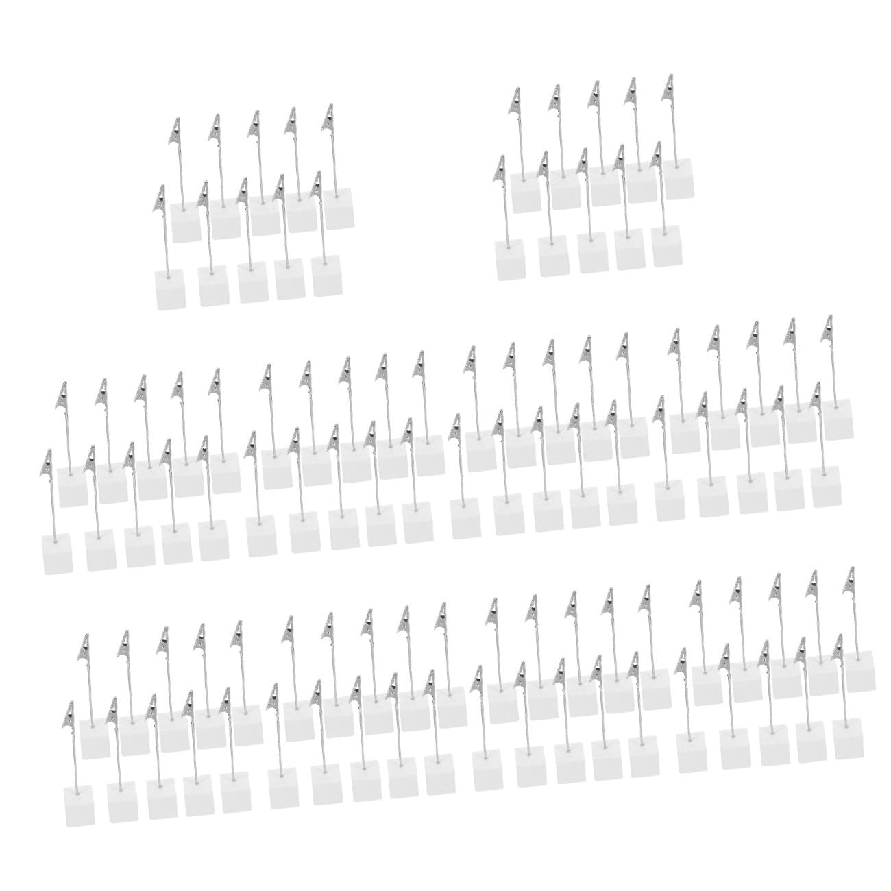 STOBOK 100 Pezzi Cartella Per Appunti Morsetto Per Appunti Supporto Per Clip Per Appunti Porta Segnaposto Portafoto Portafoto Con Numeri Portacubo Base A Cubo Porta Promemoria