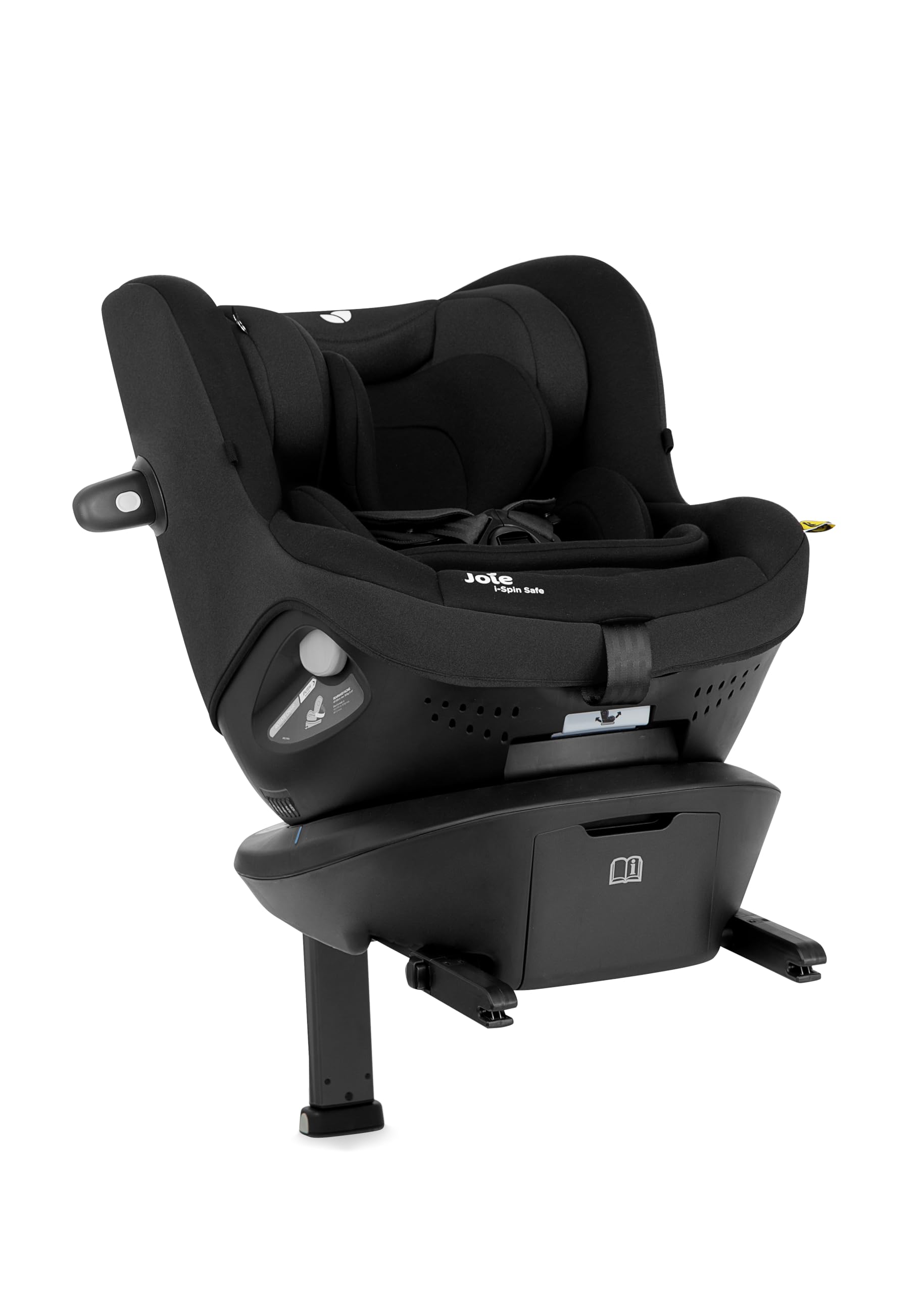 Joie i-Spin™ Safe Reboarder 90° – i-Size R129 Kindersitz, ISOFIX, drehbar, konsequent rückwärtsgerichtet ab Geburt bis 105 cm (ca. 4 Jahre), Farbe Shale