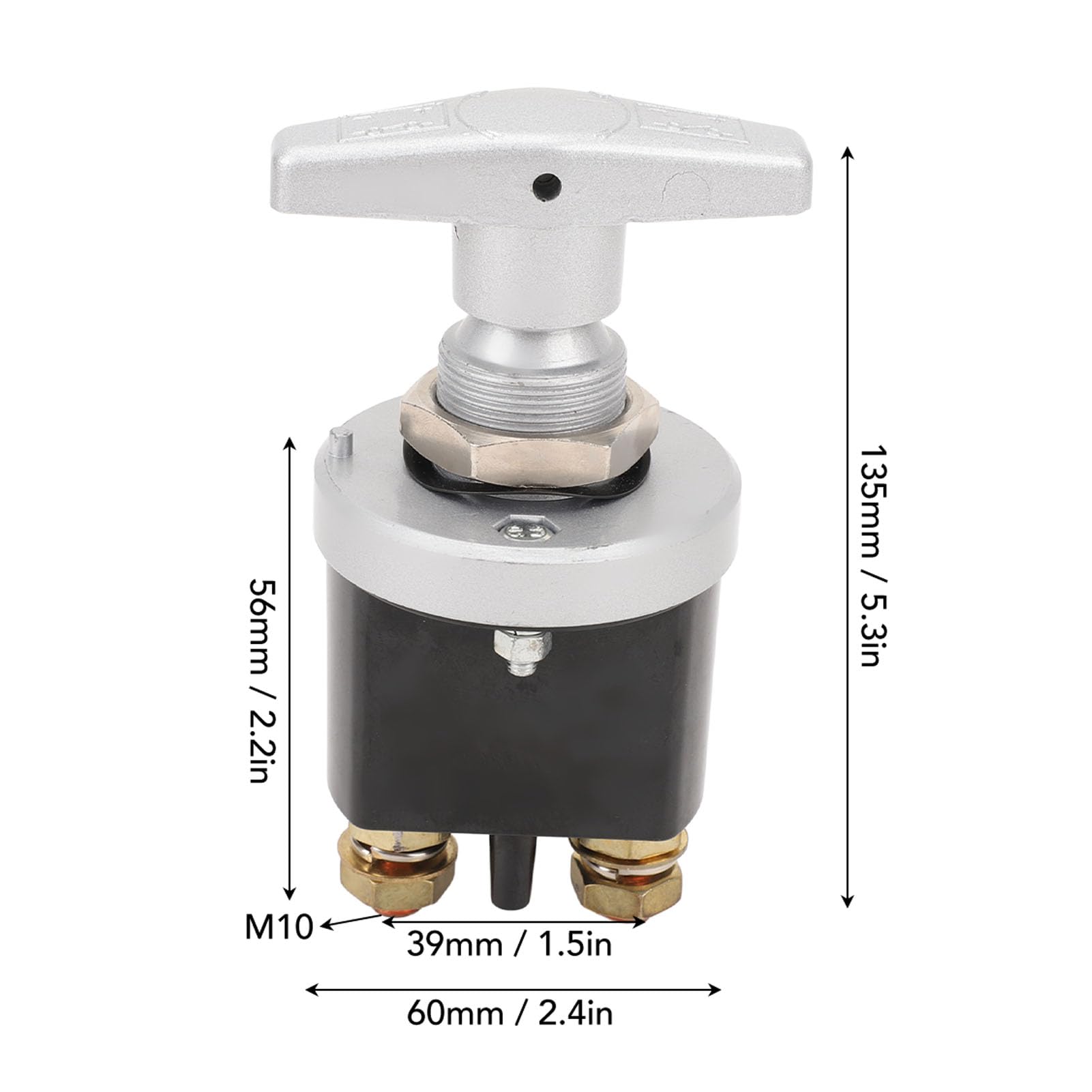 500A High Current Battery Disconnect Switch, 12V 24V Prevent Battery Drain Battery Isolator Switch for RV Yacht Boat