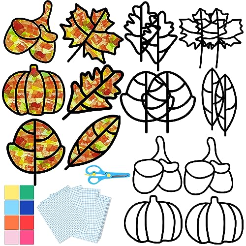 Herefun Herbst Basteln Kinder, 12 Stück Herbst Basteln Kinder Set, Herbst...