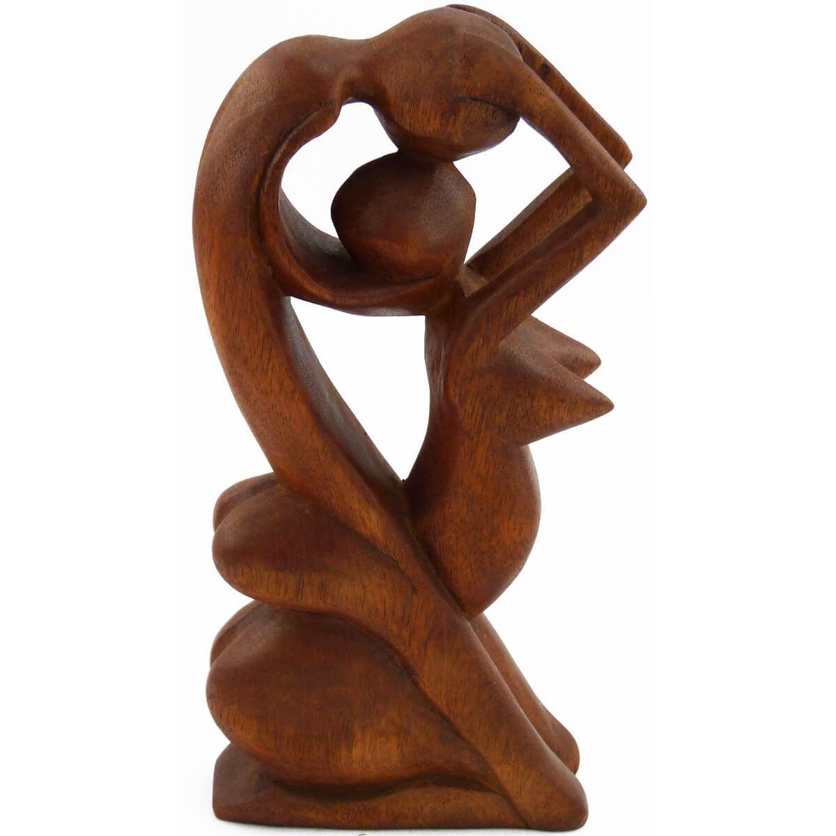 Simandra Holz Figur Skulptur Abstrakt Holzfigur Statue Afrika Asia Handarbeit Deko Leidenschaft Größe 30 cm