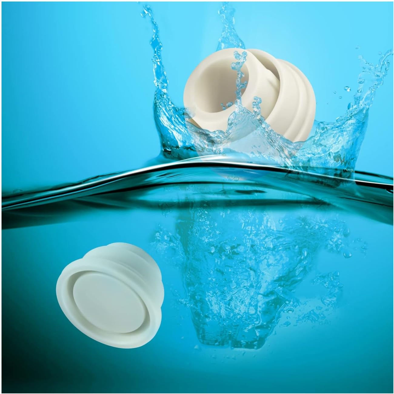 Tope de Seguridad para Escalera de Piscina,2 Piezas Suministros para Piscinas Parachoques de Escalera Blancos para Escaleras de Piscina Tapón de Goma para escaleras de Piscina