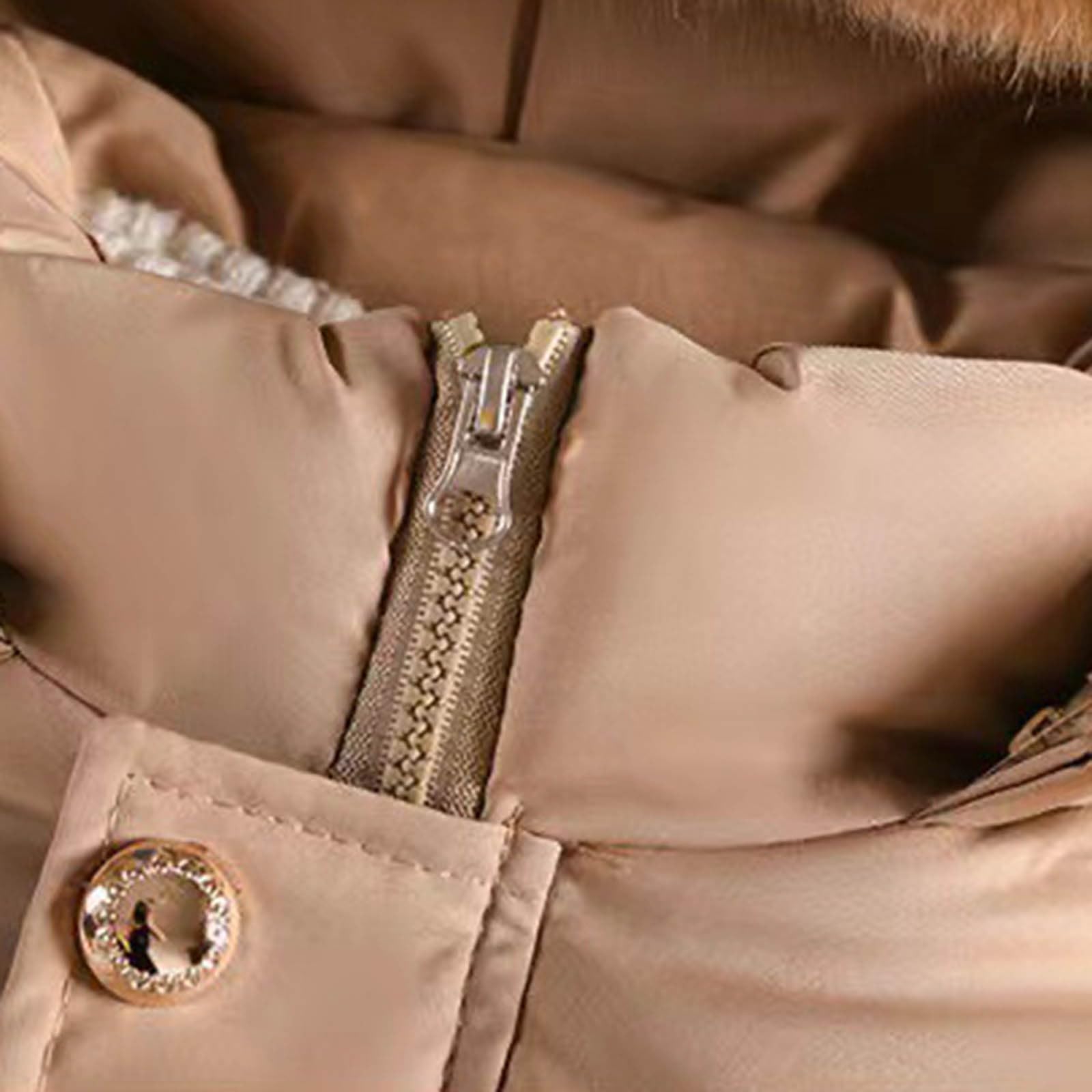 Générique Manteau Fille Doudoune Enfant Veste d'Hiver à Capuche avec Col Fourrure Epaisse Chaud Rembourré Blouson Coupe Vent