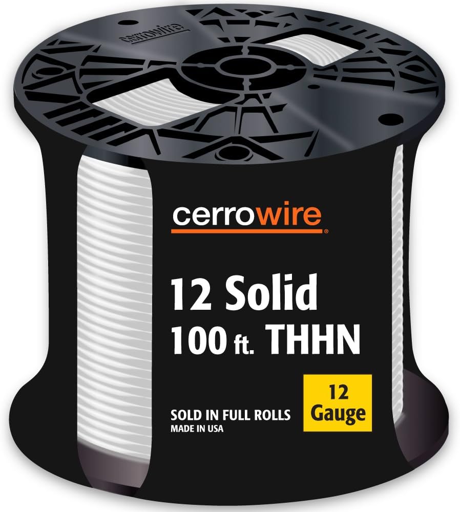 Cerrowire 112-1602BR 50-Feet 12-Gauge Solid THHN White Wire