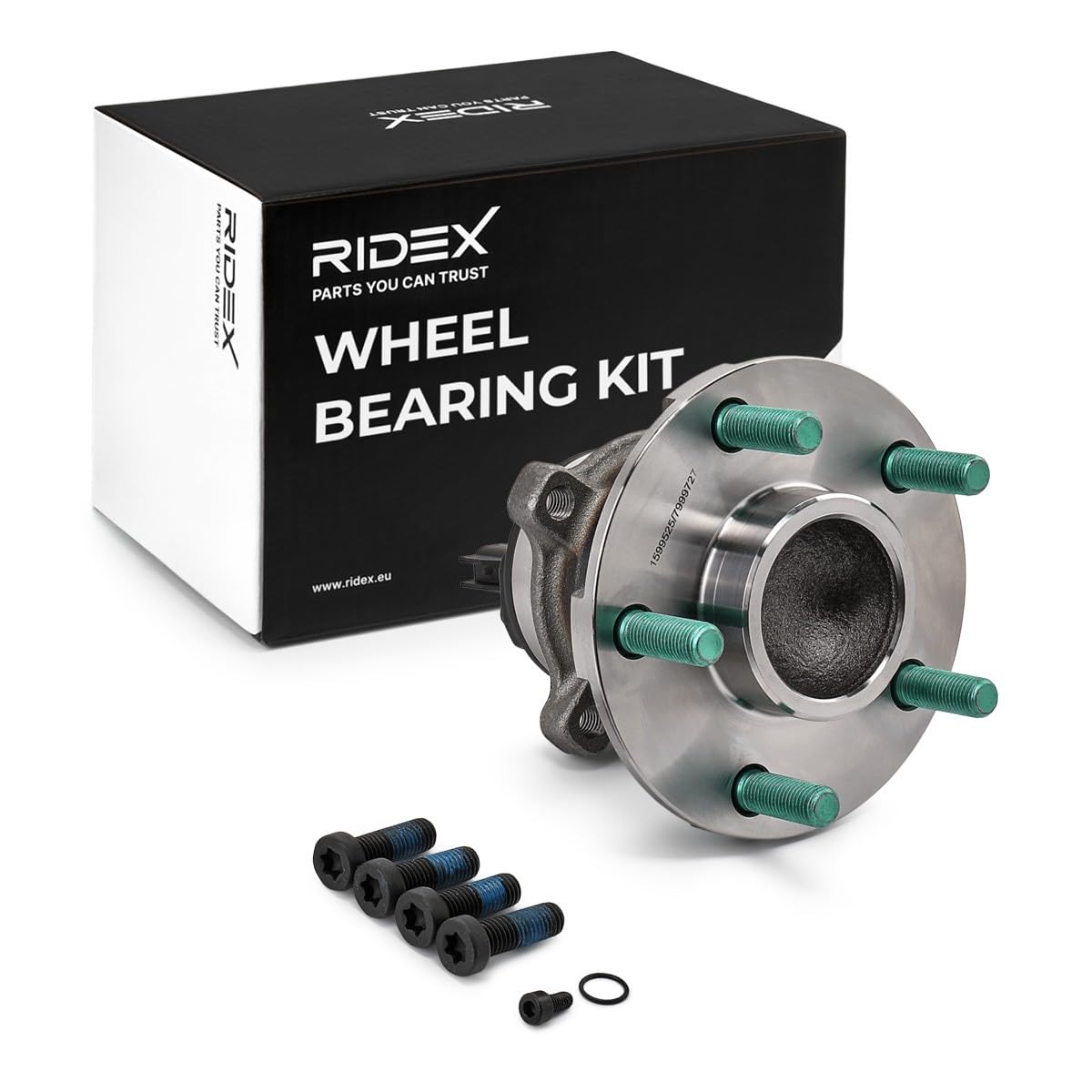 RIDEX 654W0426 Kit cuscinetto ruota con mozzo portaruota con anello sensore magnetico integrato con bulloni/viti Compatibilità con VOLVO V50 545