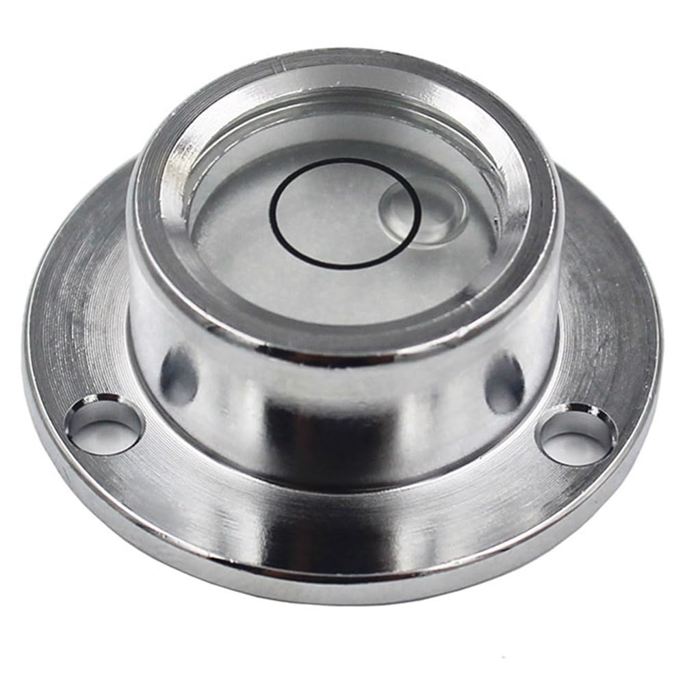 Xnuiasqe Haccury Small Stainless Steel Flange Bubble Level Bead Blister D 32mm 21mm 11.5mm Mechanical Equipment Leveling Components