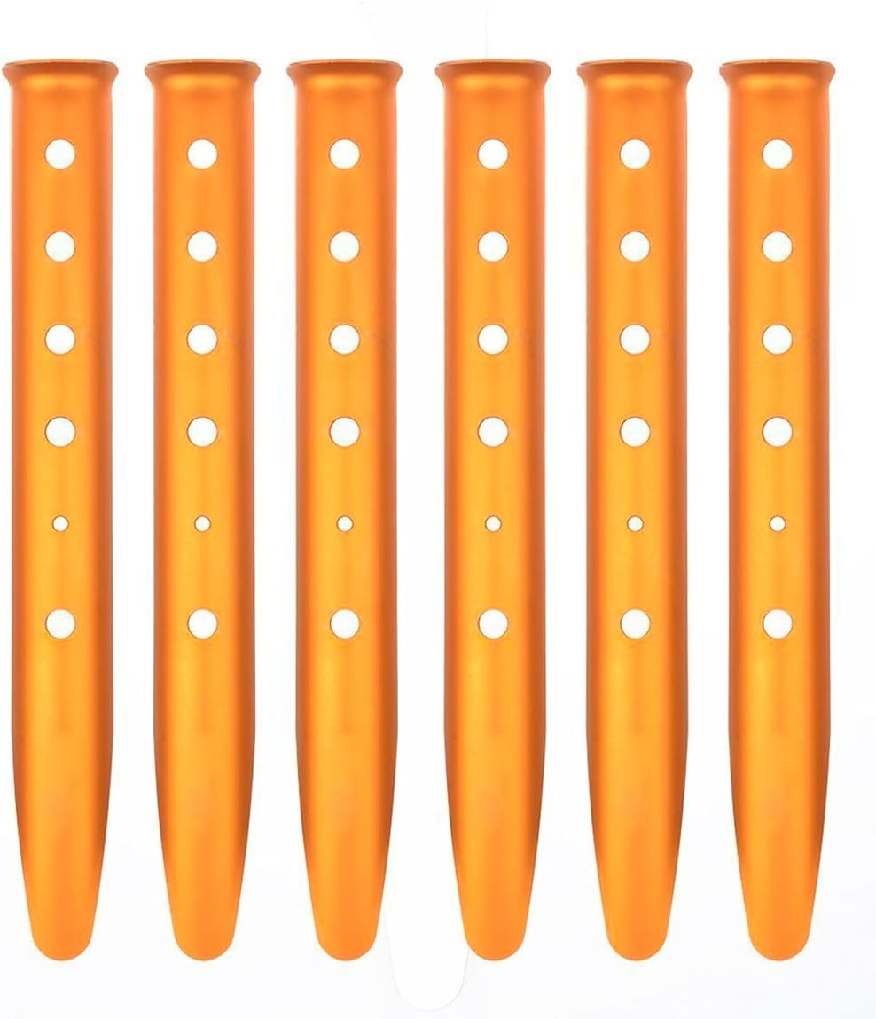 Aluminum Tent Stakes Heavy Duty 6Pcs Ground Stakes Heavy