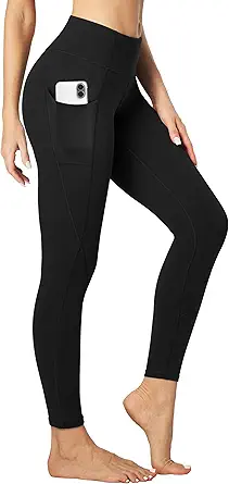Heathyoga Leggings with Pockets for Women Tummy Control High Waisted Yoga Pants Women Compression Workout Leggings