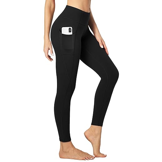 Heathyoga High-Waist Yoga Leggings with Multiple Pockets