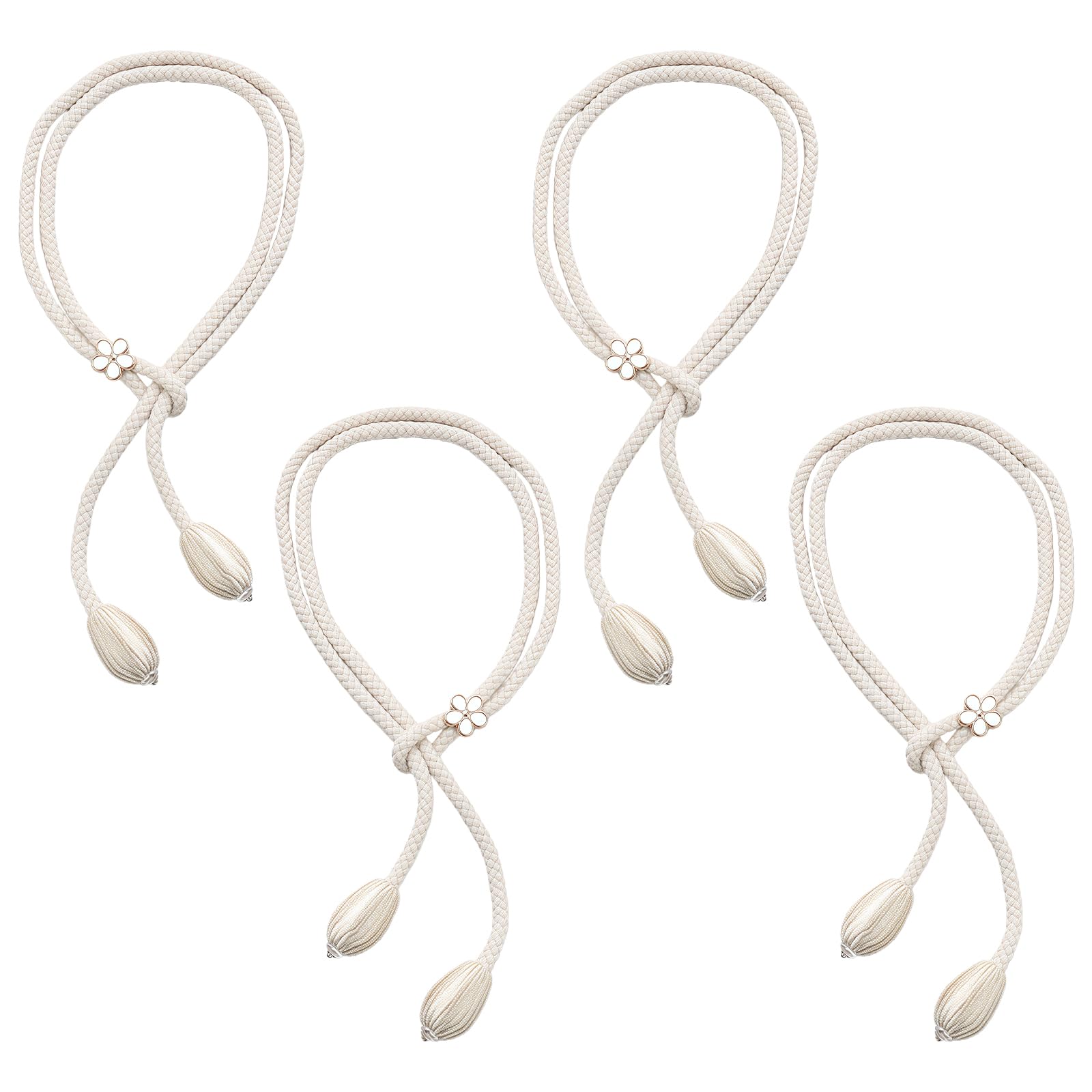 Xjdzineq Curtain Tiebacks Decorative Holdbacks Retro Flower Curtains Buckles Rope Drapery Holdbacks Home Decors Tiebacks