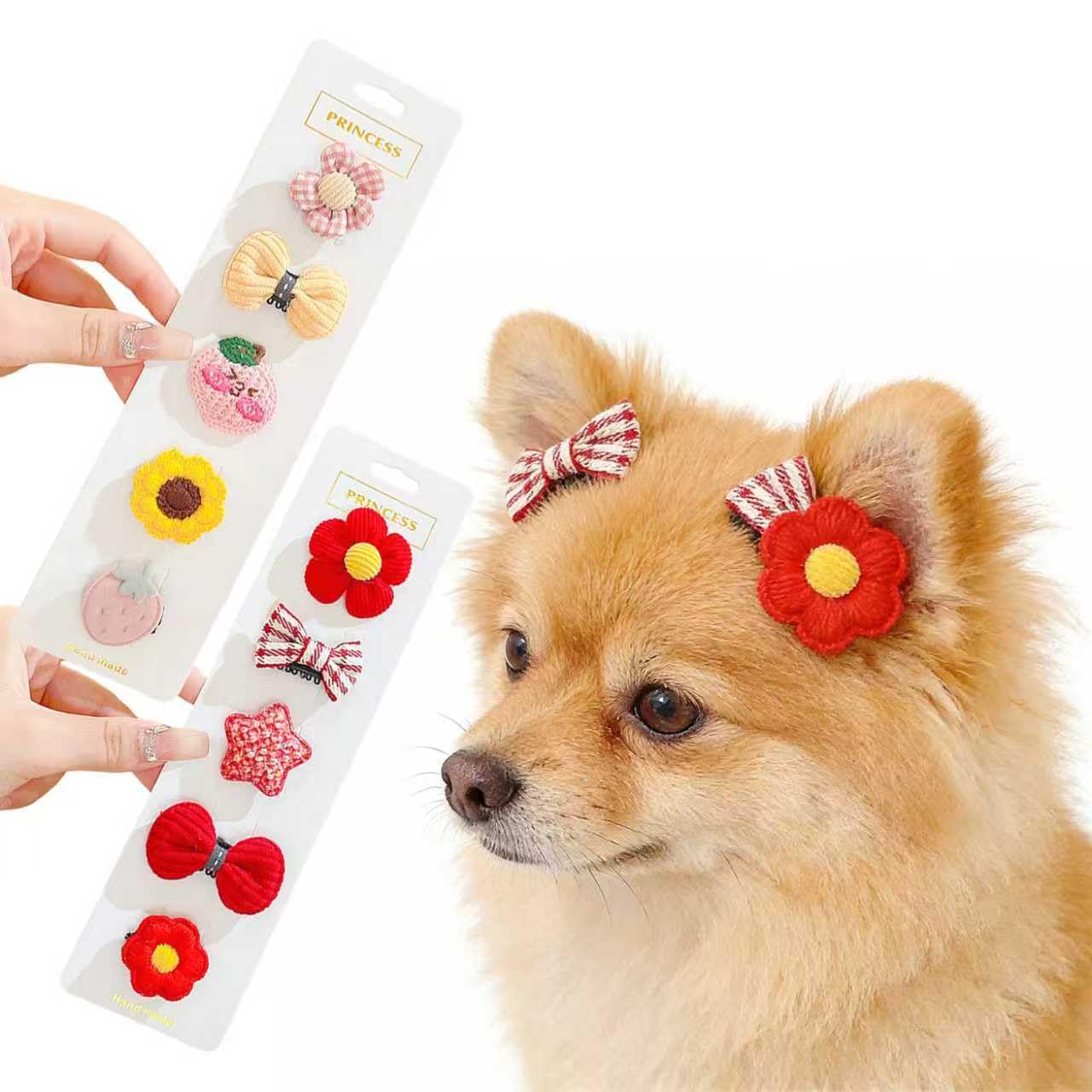 Amazon | Yume Heya ペット用ヘアクリップ 猫用ヘアアクセサリー 細毛