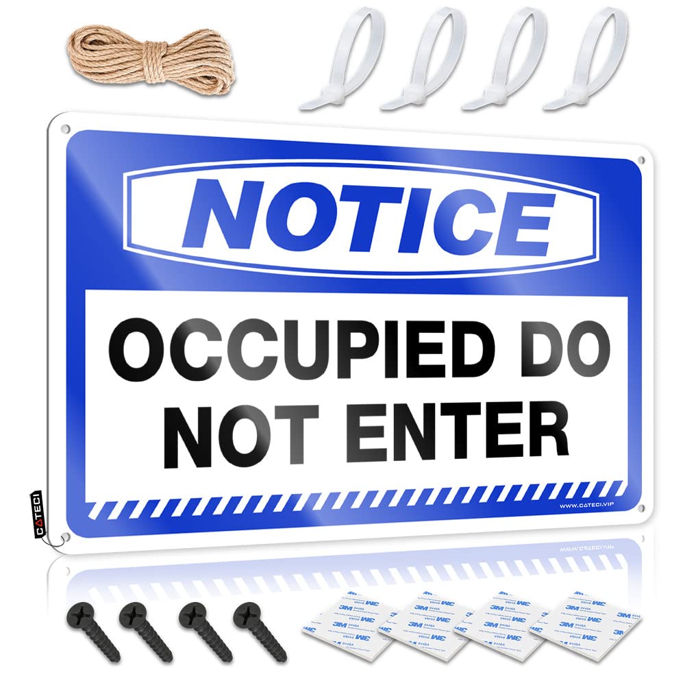 STWNVOITV Home Bar Decor Notice Occupied Do Not Enter Tin Sign Tin Signs For Man Cave Tin Signs For Man Cave(30X40CM)