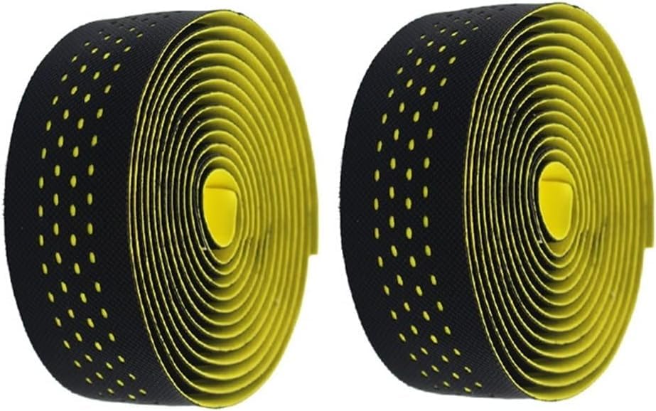 bike handlebar tape,handlebar tape Handlebar Tape, Bike Handlebar Tape Road Bike Bar Tape Breathable Professional Cycling Damping Anti-Vibration Wrap with+2pcs(Blauw)